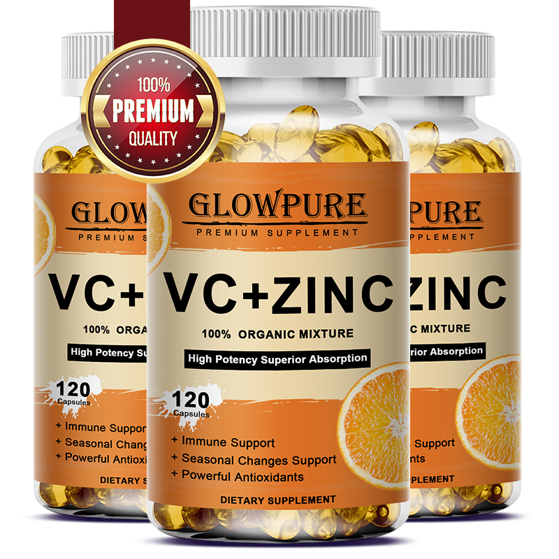 Vitamin C Zinc Capsules for Antioxidant, Immune System, Promote ...