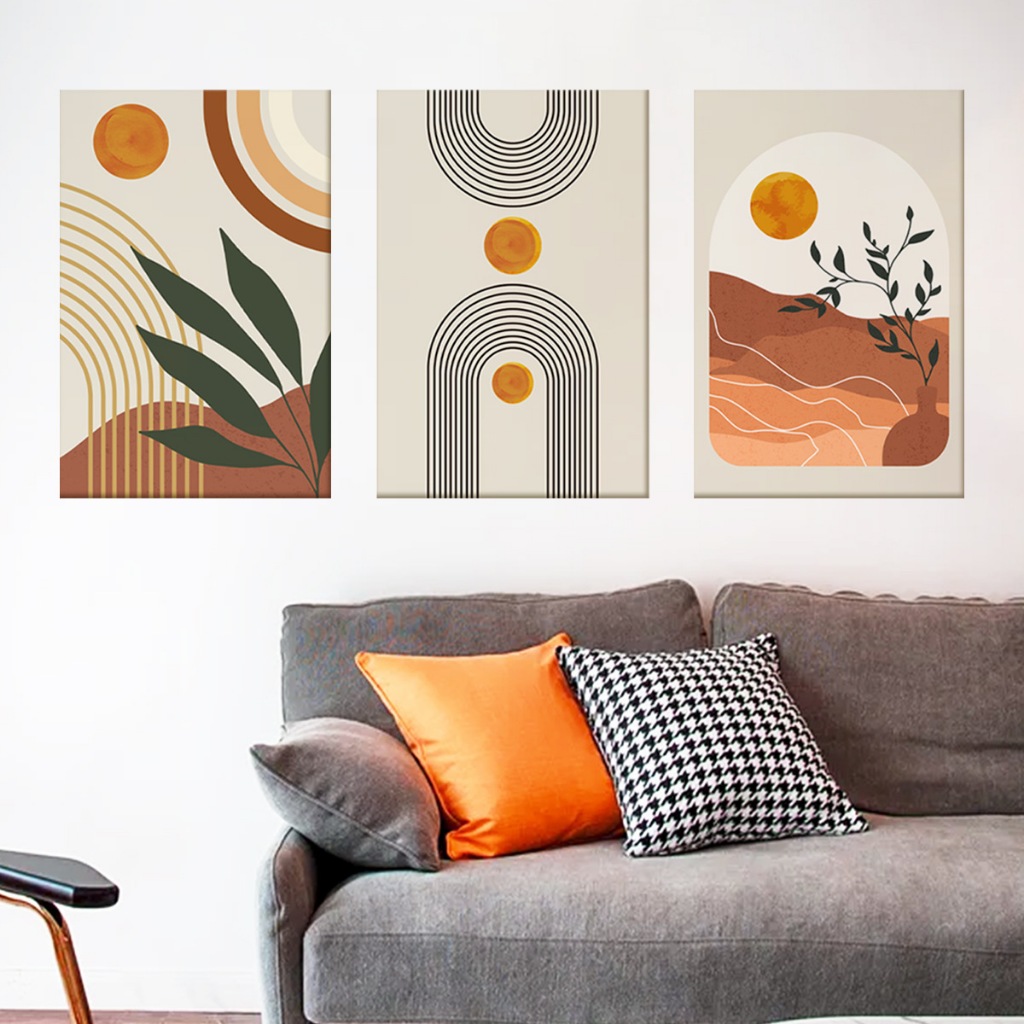 PVC Arch Scandinavian Morandi color decal abstract self-adhesive ...