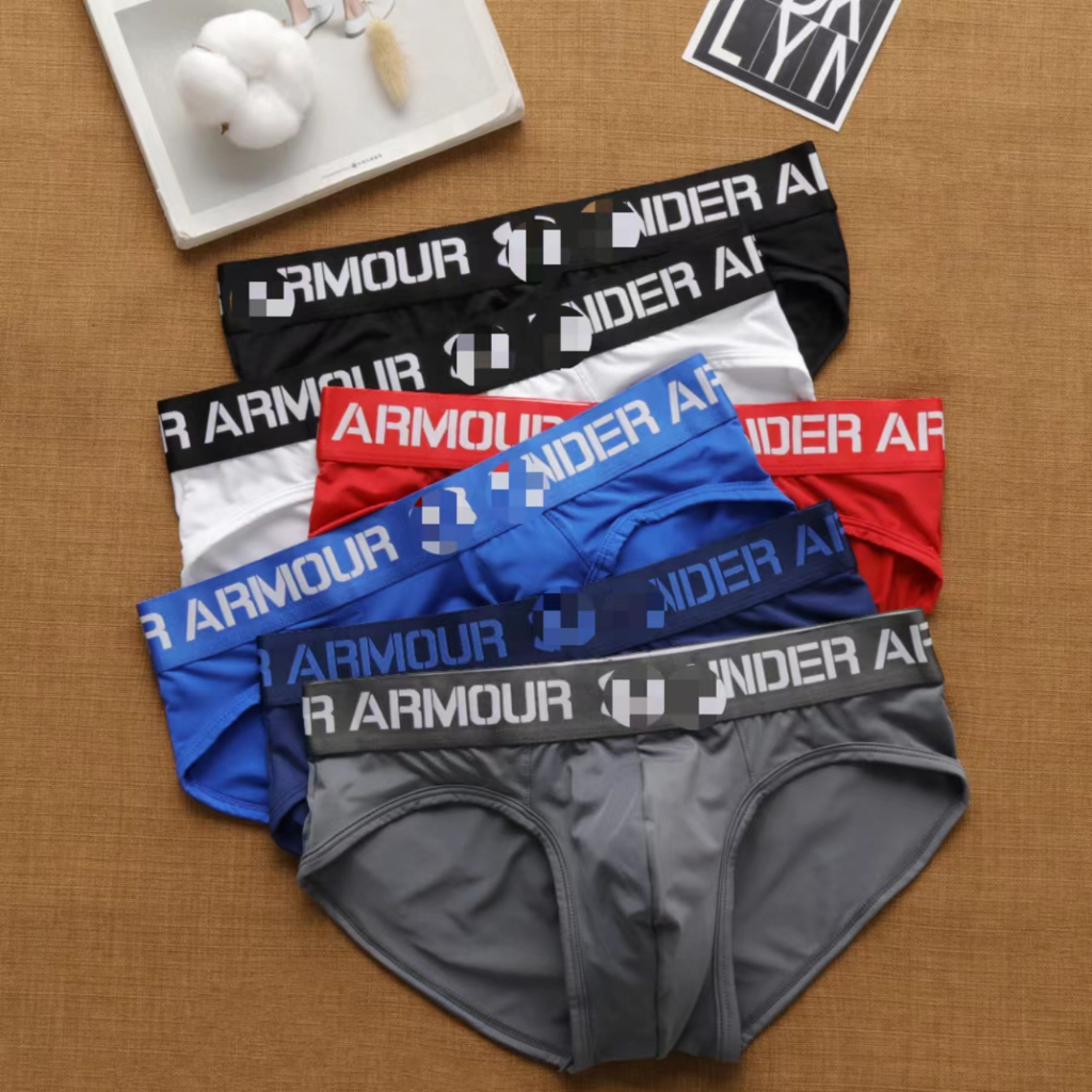 Skymirror Men Seamless Ice Silk Briefs Low-rise 3D U-convex Ultra-Thin Panties Solid Color Quick Drying Underwear