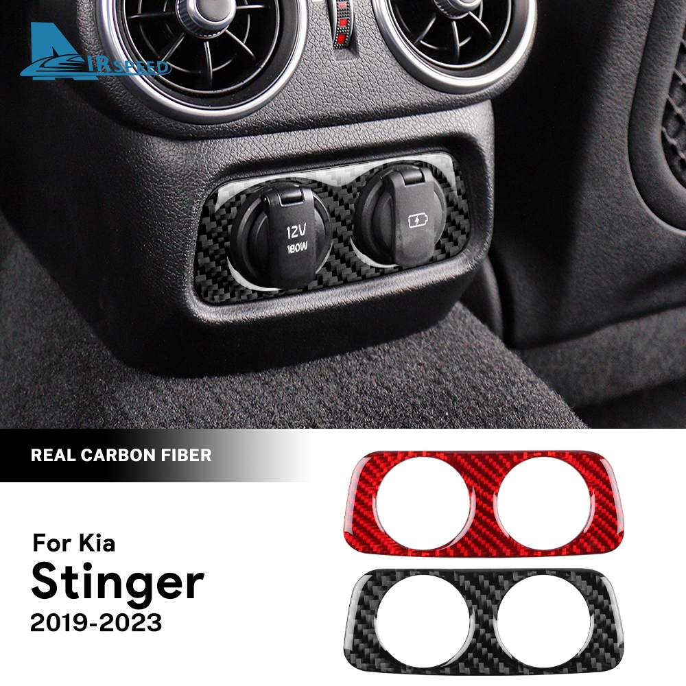 AIRSPEED Carbon Fiber For KIA Stinger 2019-2023 Rear Charging Port ...