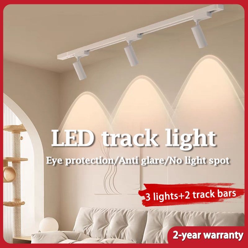 New LED COB Track Light 3 color Rail Spotlight 220V Aluminum Ceiling ...