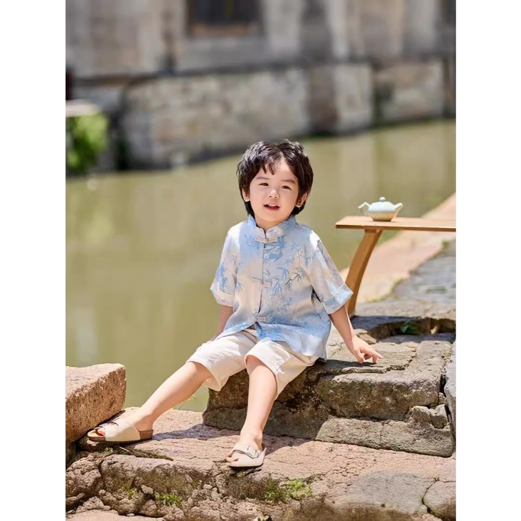 Kids Boy Traditional Wear CNY 2pcs Clothes Set Shopee Singapore