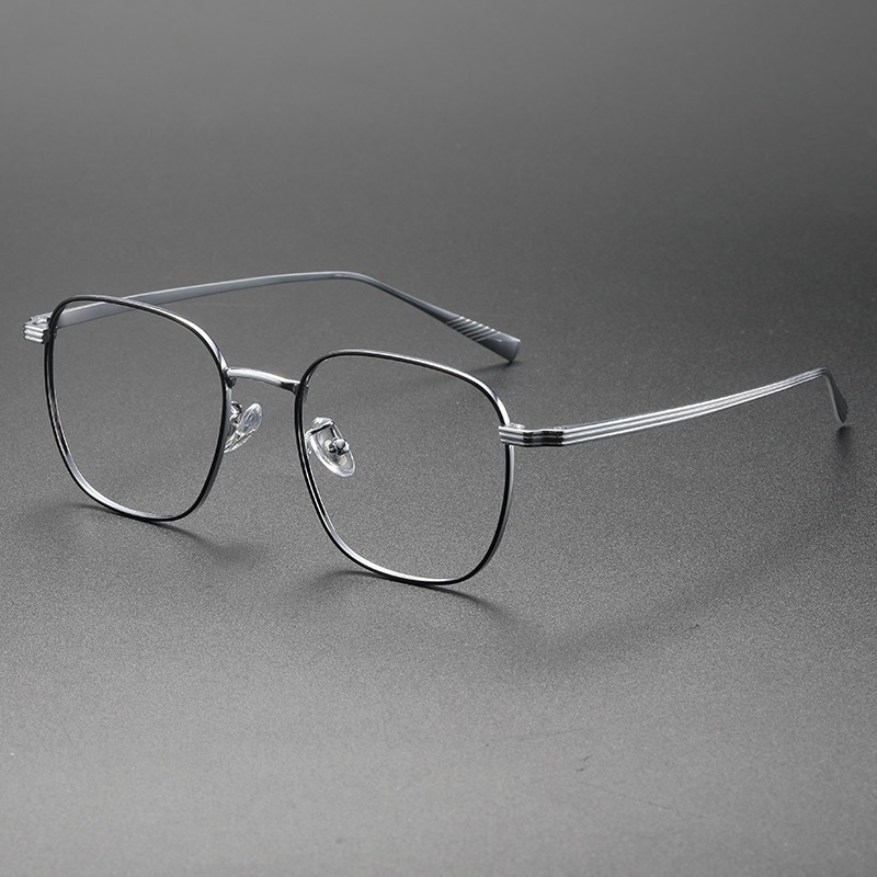 Classic Retro Pure Titanium Glasses Frame Men Women Texture Optical ...
