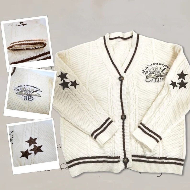 High Quality】Taylor Swift Merch Lover Midnights Cardigan TTPD