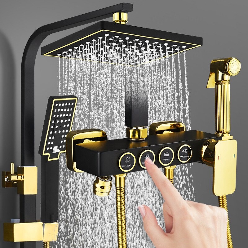 {SG stock}Bathroom Shower Set Brass Bathroom Faucet Booster Shower with ...