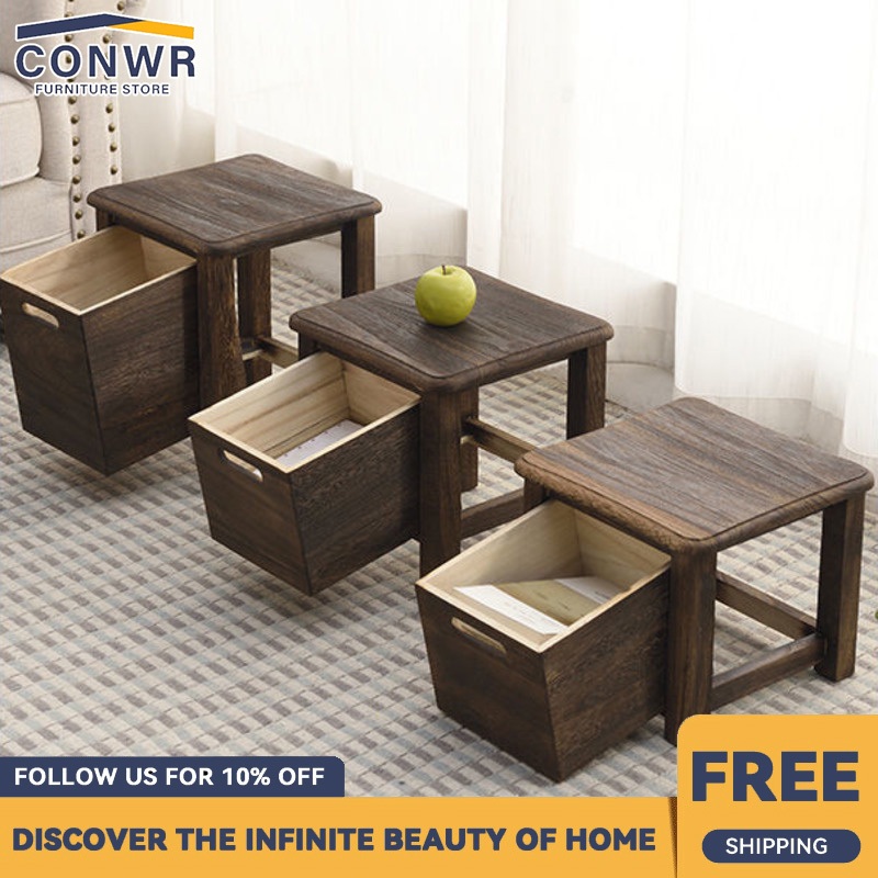 Shoe Rack Bench All Solid Wood Retro Storage Bench Household Storage ...