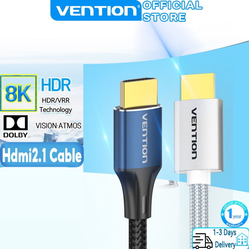Vention HDMI Cable 2.1 8K 60Hz Aluminum Alloy Cable High Speed 48Gbps ...