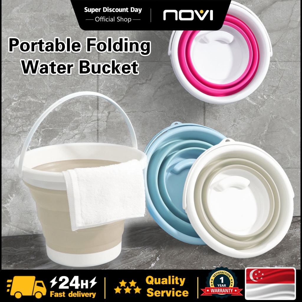 Folding Car Wash Bucket Foldable Water Bucket Outdoor Fishing Bucket ...
