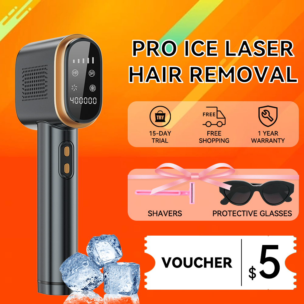 ICE COOL IPL HAIR REMOVAL Machine Laser Epilator Ice Cooling IPL