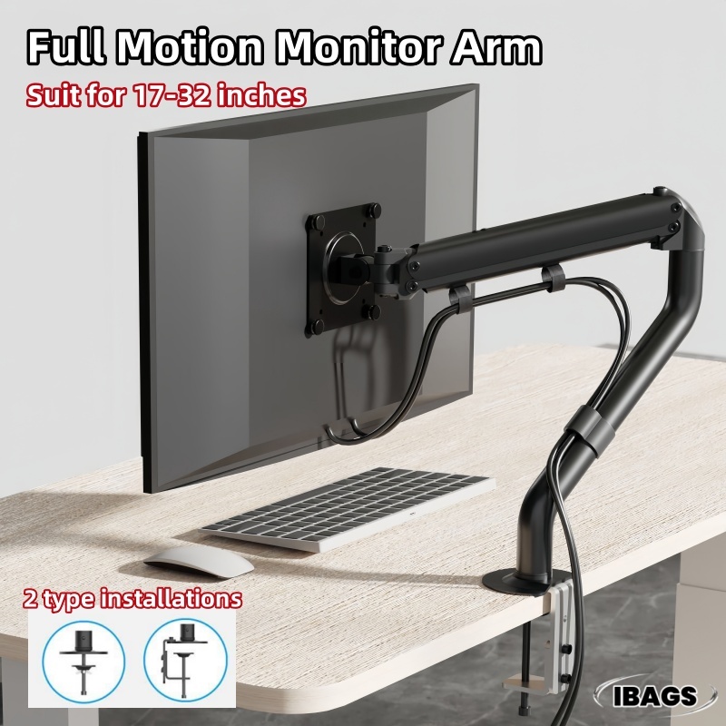 【SG READY STOCK】Monitor Arm Telescopic Heat Dissipation 17 to 32 Inch ...