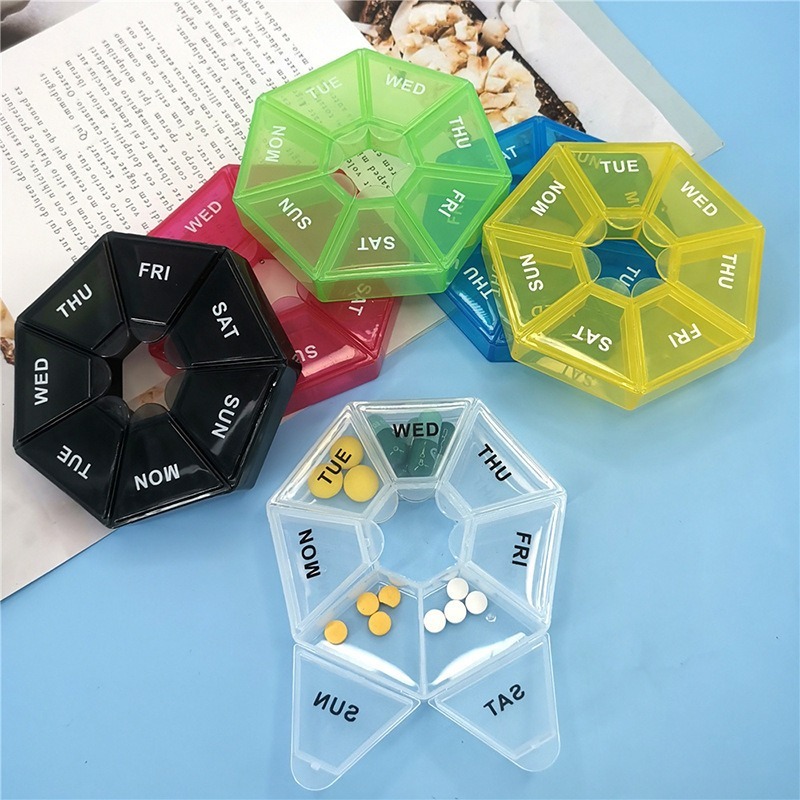 7 Days Pill Case Candy Vitamin Storage Box Travel Portable Mini Pill ...