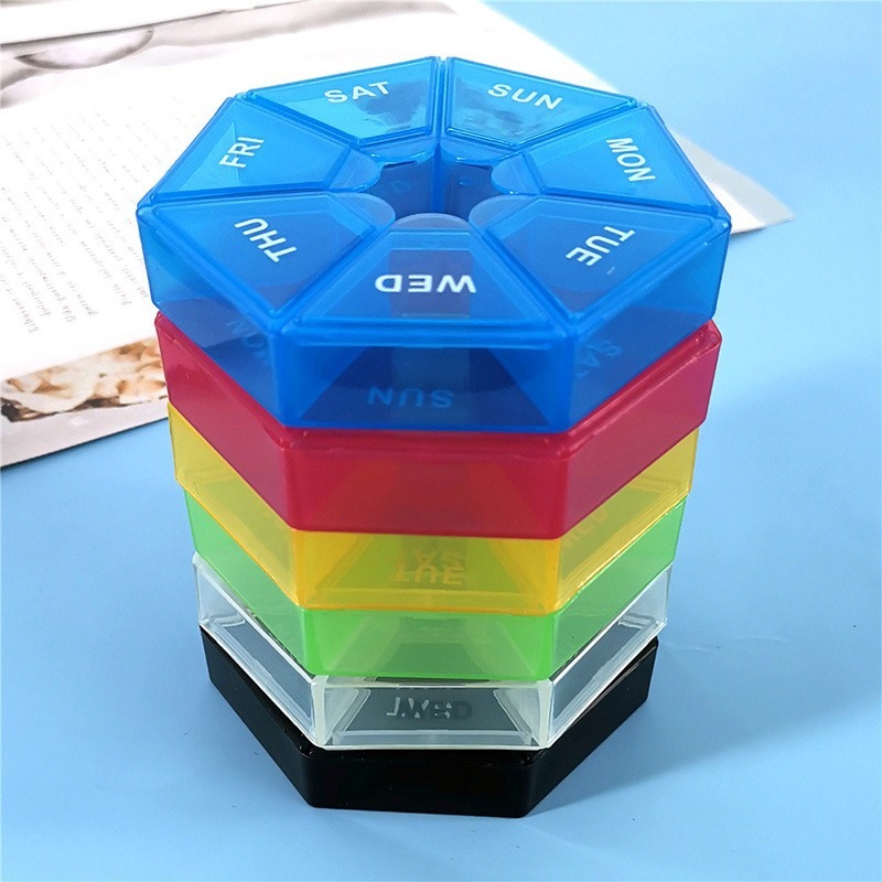 7 Days Pill Case Candy Vitamin Storage Box Travel Portable Mini Pill ...