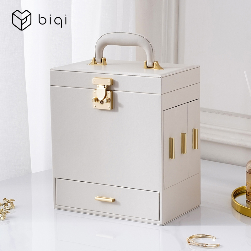 CASEGRACE Large Jewellery Box With Lock and Key 5-Layer Jewelry