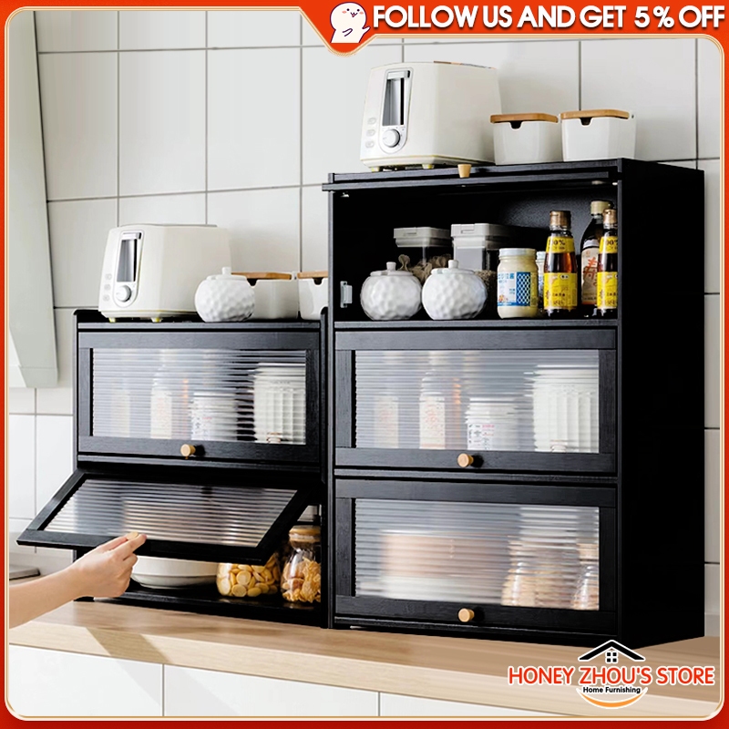 Black Kitchen Shelf Cup Holder Desktop Shelf Table Top Cabinet Desktop ...