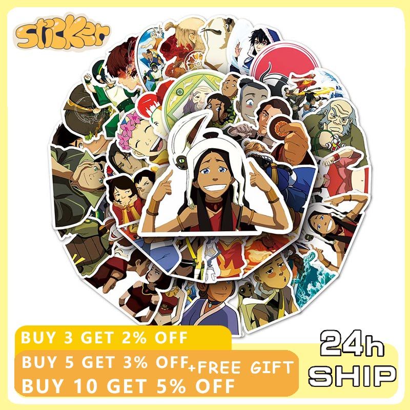 50PCS Animated Avatar The Last Airbender Waterproof Sticker DIY ...