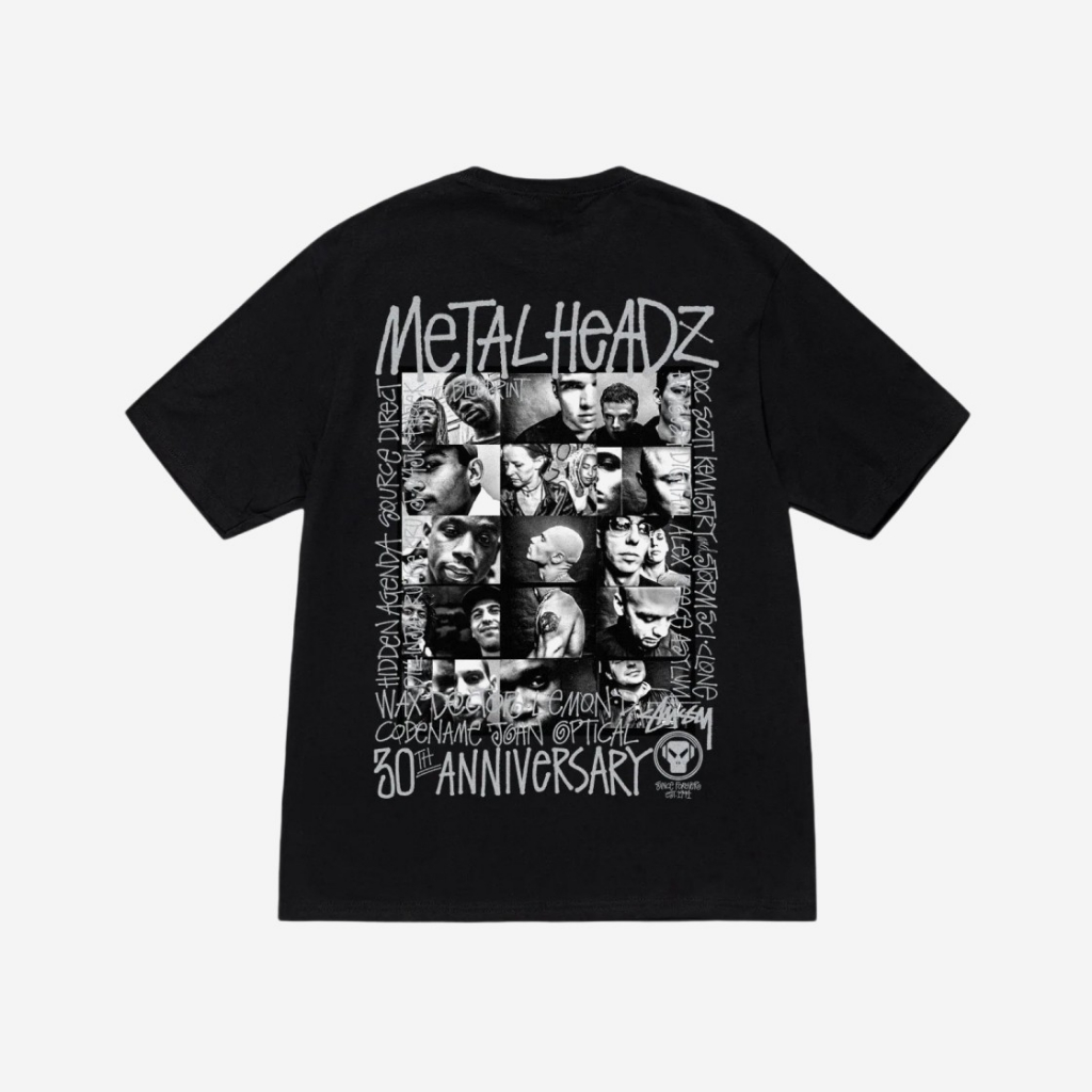 100% authentic Stussy x Goldie Metalheadz 30 T-Shirt Black