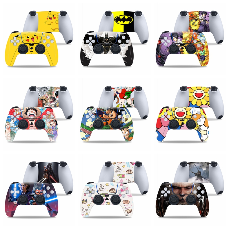 2 Pack PS5 Controller Remote Skins Decal Wrap 41 Colors Dualshock Front ...