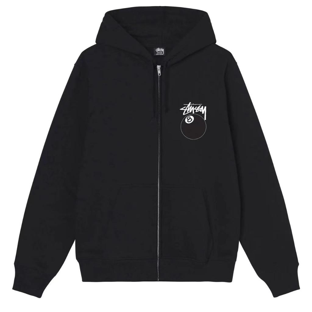 100% authentic Stussy 8 Ball Zip Hoodie Black | Shopee Singapore
