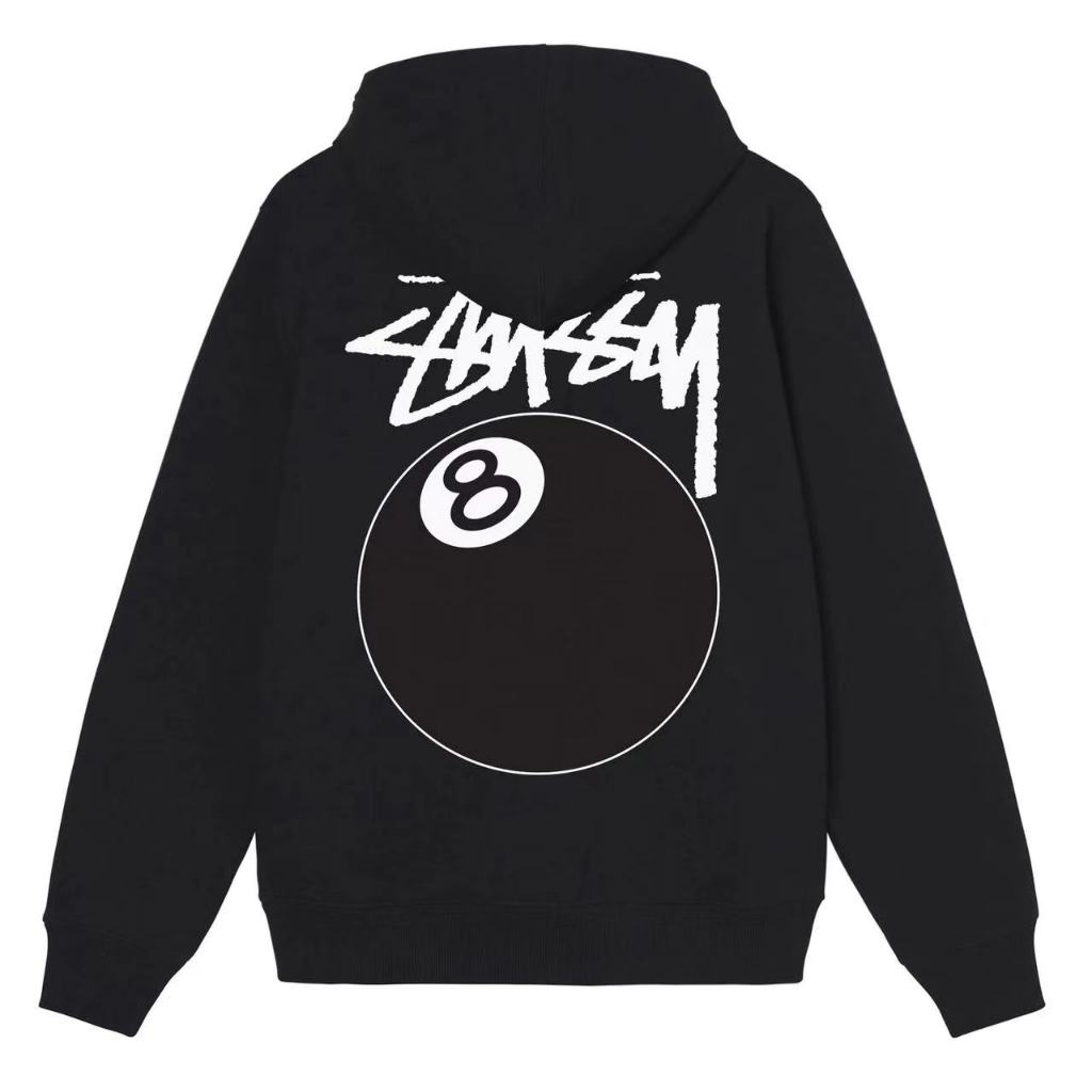 100% authentic Stussy 8 Ball Zip Hoodie Black | Shopee Singapore