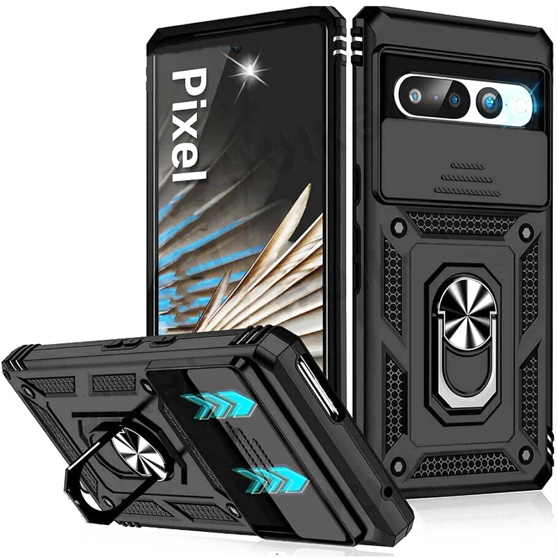 Shockproof Heavy Hard Case with Metal Stand for Google Pixel 9 Pro XL ...