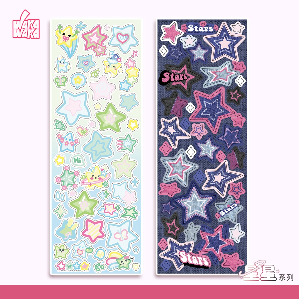 Wakawaka Original Star Sticker Handbook Sticker Creative Cuckoo Card ...