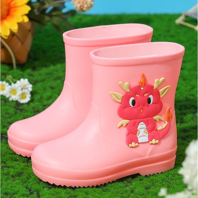 1 8 Years Old Rain Boots for Kid Cartoons Shoe for Baby Boy Girl Waterproof Non slip Pink Blue Dinosaur Shopee Singapore