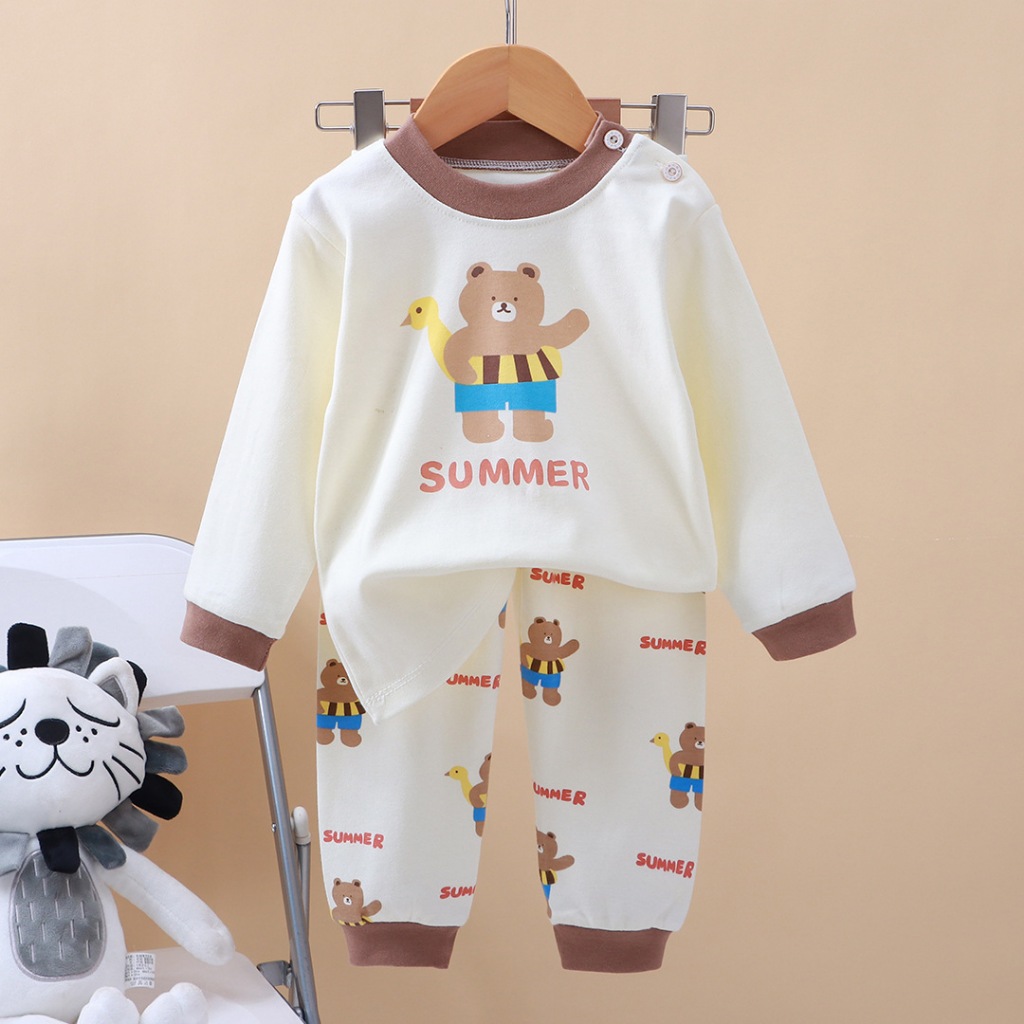 Set Pyjamas for Kids Girls Cotton Long Sleeve Clothes Cute