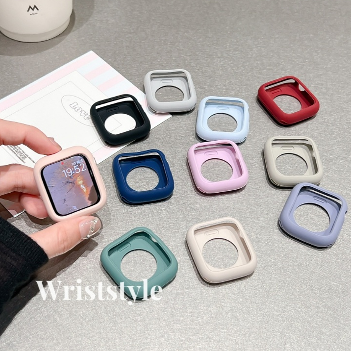 Candy Colored Silicone Watch Case For Apple Watch S9 8 7 6 5 4 3 2 1 SE2 Border Protective Case For iWatch 45mm 44mm 42mm 41mm 40mm 38mm Soft Cover Shopee Singapore