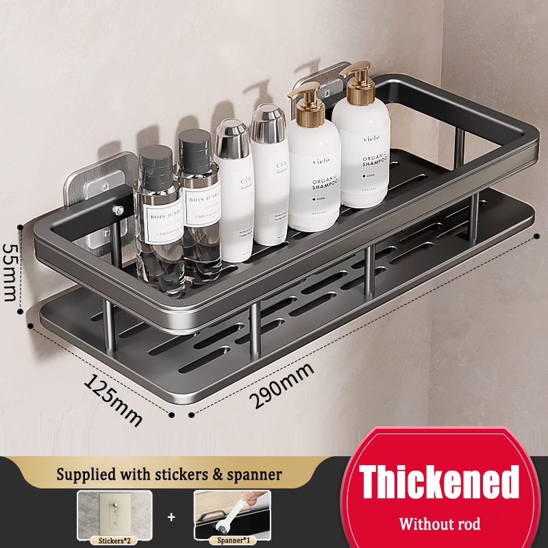 [SG Stock] Bathroom rack toothbrush cosmetics storage rack drill-free ...