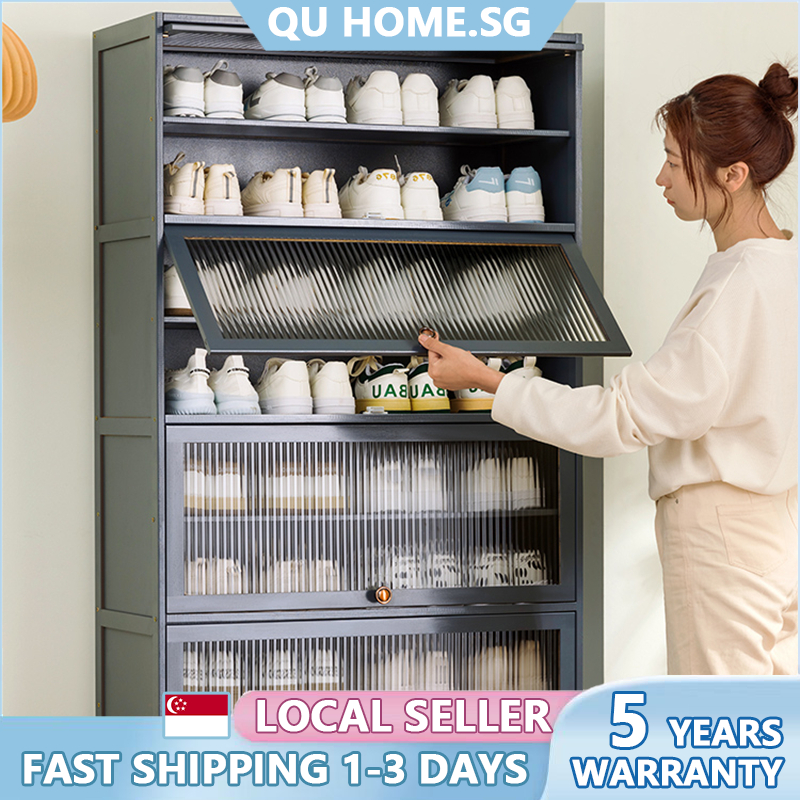 Home 2024 New Flip Door Shoe Rack Cabinet Space Saving | Shopee Singapore