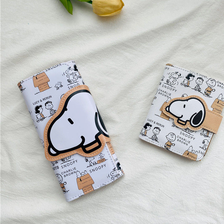 Snoopy Long Coin Purse Card Holder Wallet ID Card Holder PU Leather ...