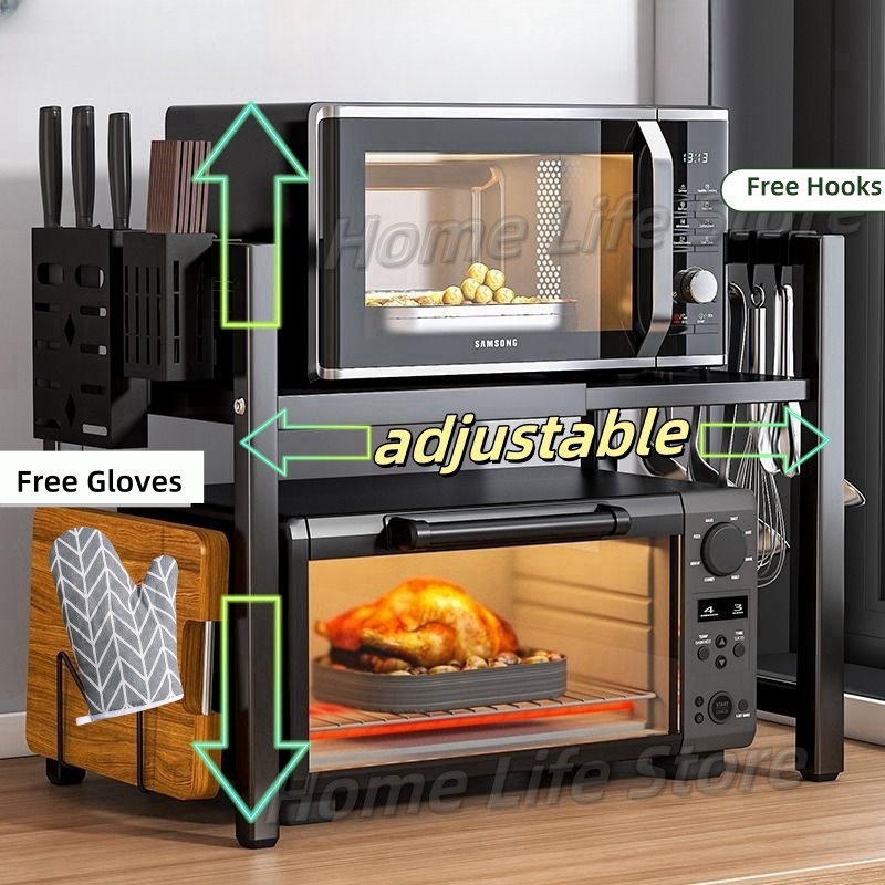 [SG Local Delivery] Adjustable Kitchen Rack Microwave Rack Kitchen ...