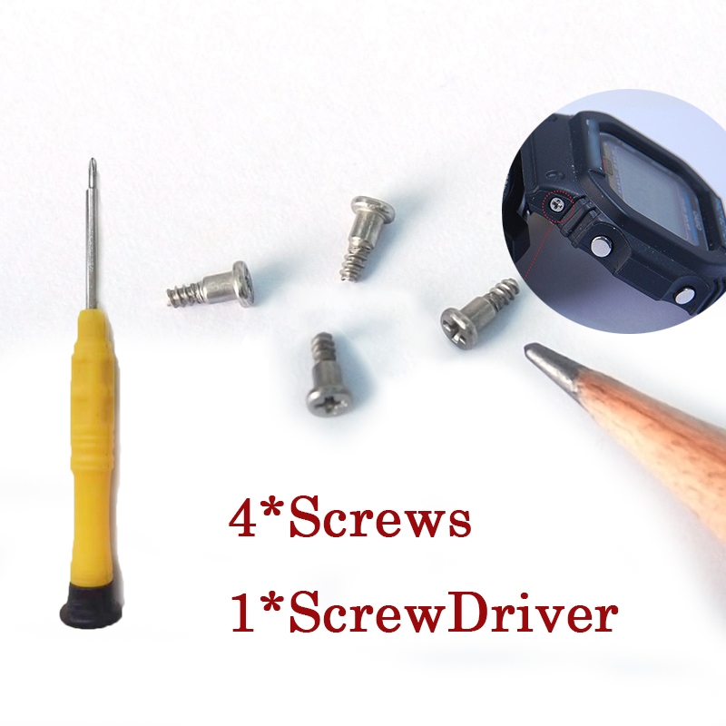 4pcs Stainless Steel Screw for dw 5600 dw 5030 ga 2100 Case Screws Replace Watch Accessories Bezel Repair with Tool