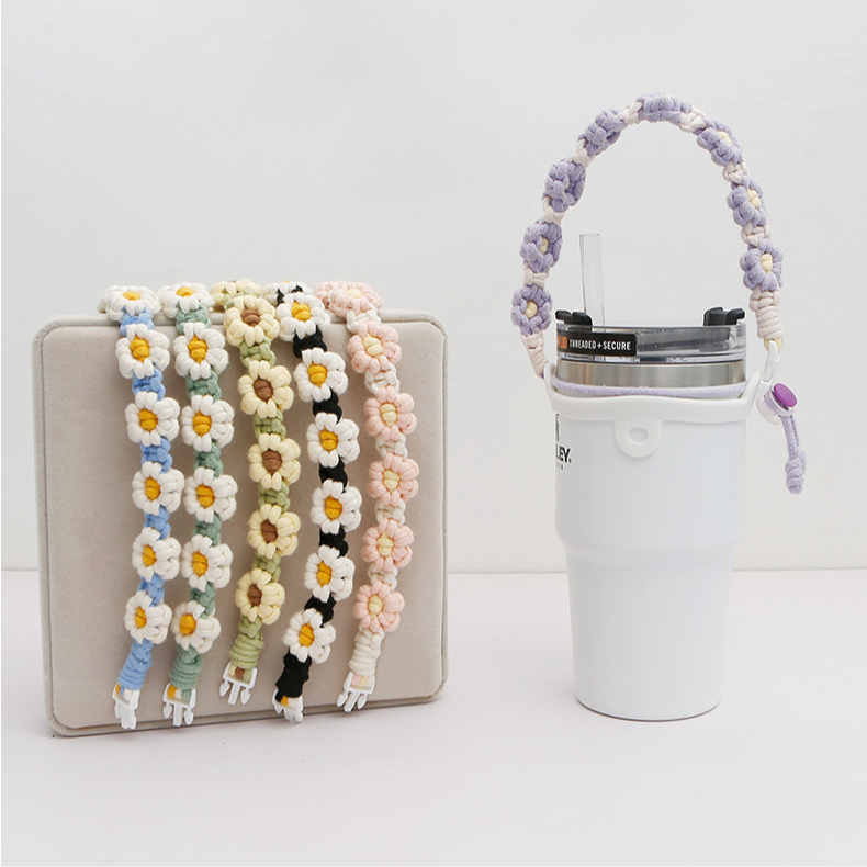Small Daisy Stanley Cup Rope Flower Stanley Silicone Loop Rope ...