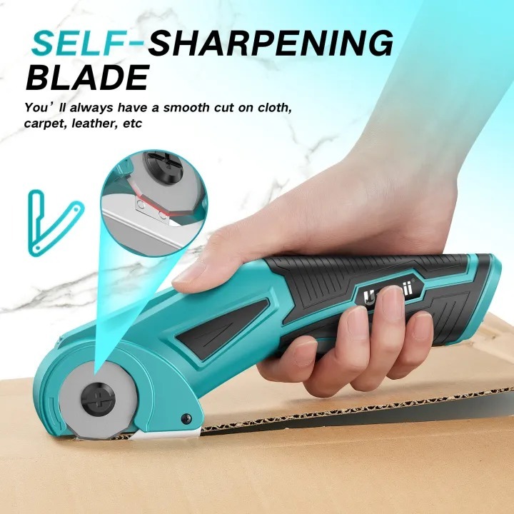 SeeSii Cordless Electric Scissors 4V Electric Cardboard Box Cutter w ...