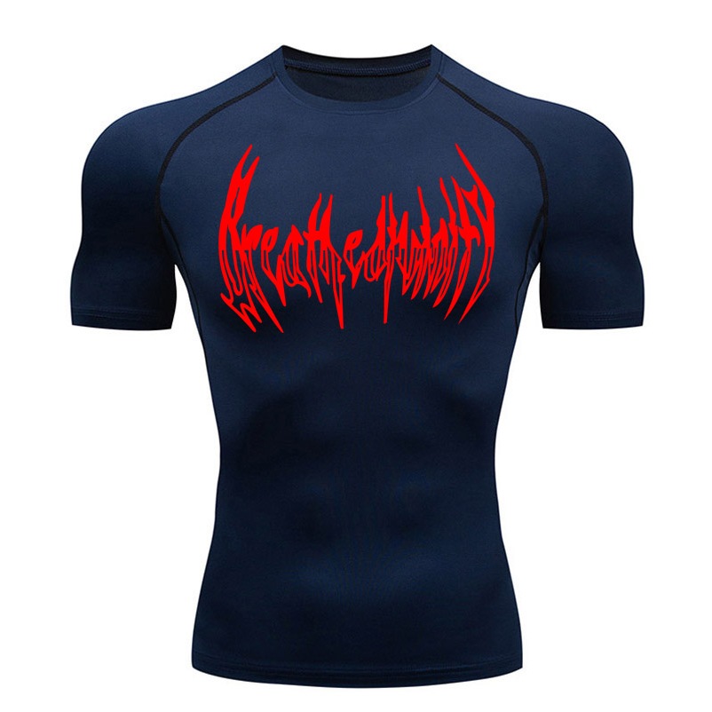【うどん】Breathedivinity Compression Camisa De Compressão Breathedivinity Tops De Manga Curta Mus