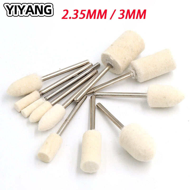 (1pcs) 2.35mm/3mm Wool Felt Burr Grinding Head Grinder Burr Abrasive ...