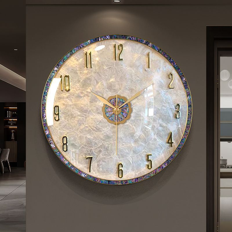 luxury shell wall clock highend creative hanging clock atmospheric ...