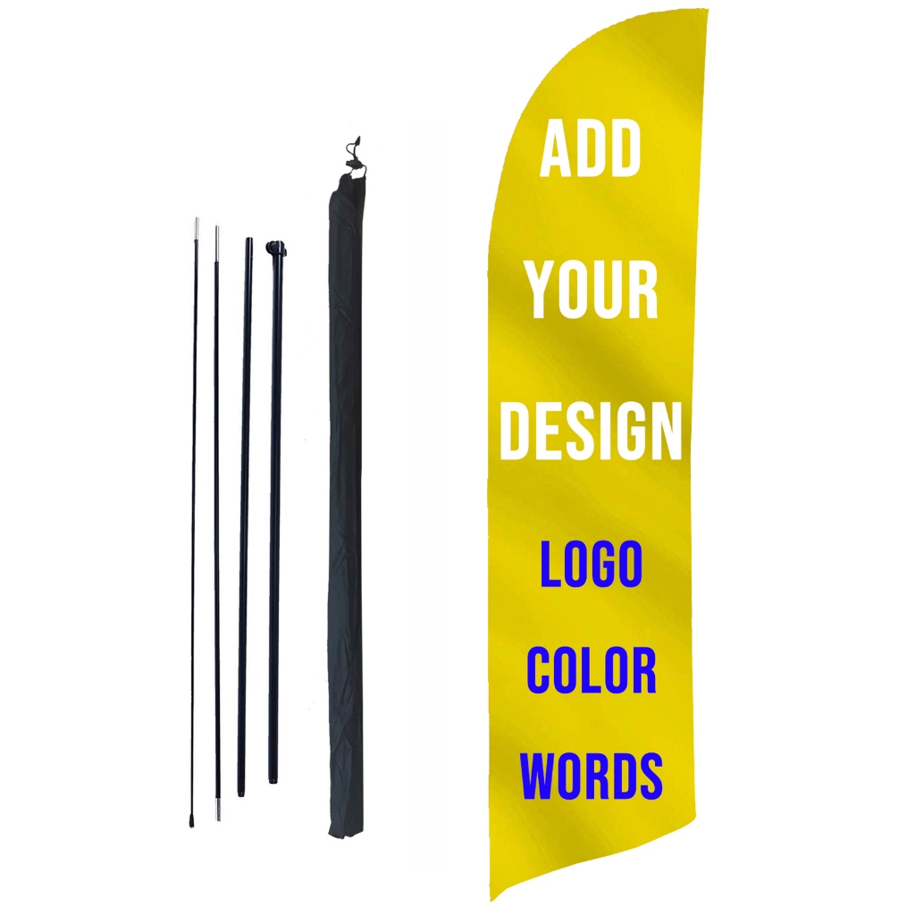 Personalized Feather Flag Pole Kit Custom Teardrop Banner Store ...
