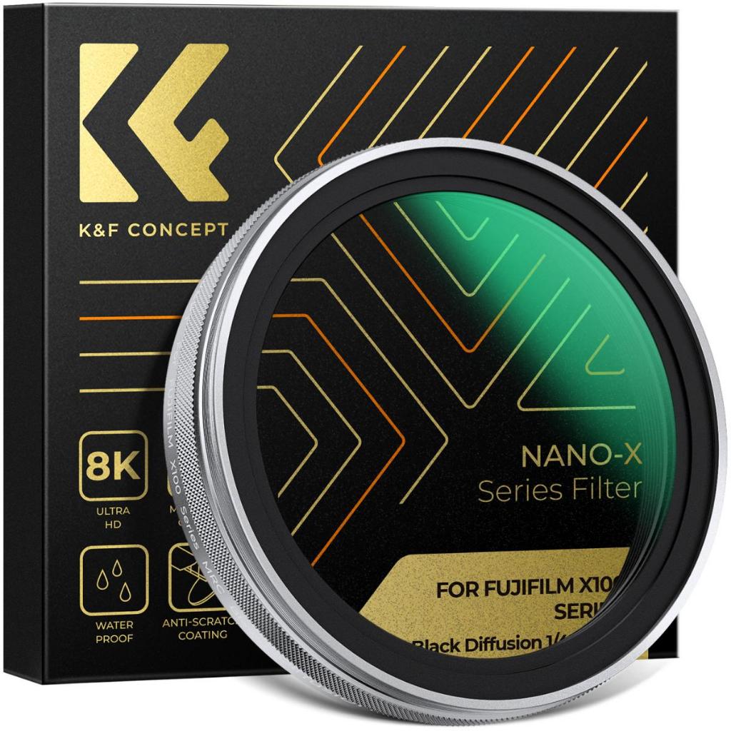 K&F Concept Diffusion Black Mist 1/4 Lens Filter for Fuji X100