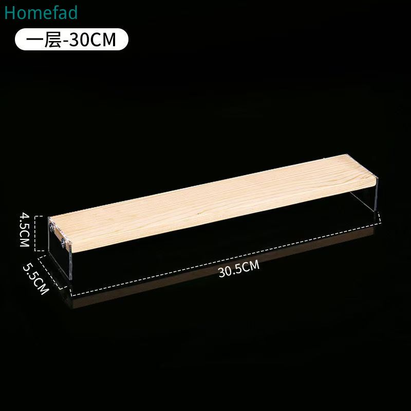 single tier wooden display rack riser acrylic display rack tier spice ...