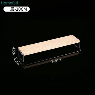 single tier wooden display rack riser acrylic display rack tier spice ...