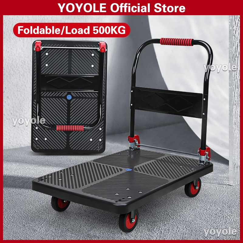 Foldable Trolley Heavy Duty Trolley Cart With Wheels Portable Shopping ...