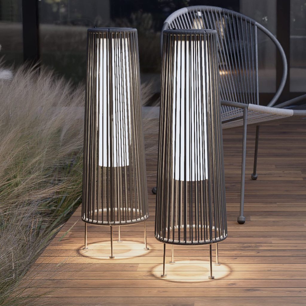 Solar Hand-woven Rattan Lantern Lamp, Led Wireless Ip65 Waterproof ...