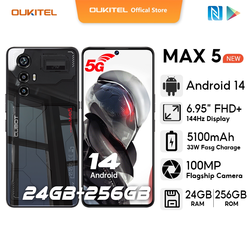 OUKITEL Cubot MAX 5 5G Android 14 24GB+256GB Dimensity 8200 Mobile 6.95 ...