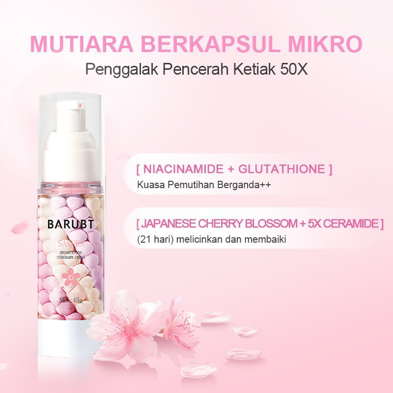 Product image 🔥100% Effective🔥BARUBT Cherry Blossom Sakura Body Whitening Cream,Underarm Whitening,Brighten Skin 3