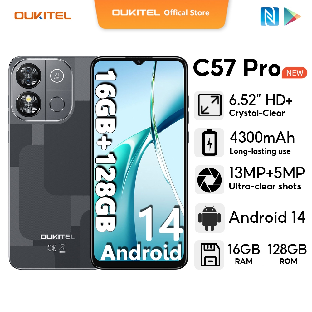 OUKITEL C57 Pro 16GB+128GB SIMフリー Black OUKITEL C57 Pro 16GB+128GB sim フリー 【公式通販】