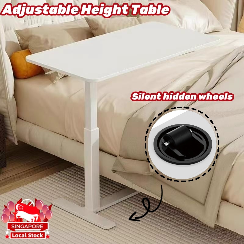 Smooth Adjustable Height Table Simple Wood Color Foldable Side Table ...