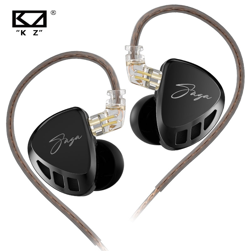 KZ Saga Wired Earphones In Ear Dynamic Drive HiFi High Sound Quality Earbuds Metal Headset Sport Headpho Music Earbuds Custom Shopee Singapore