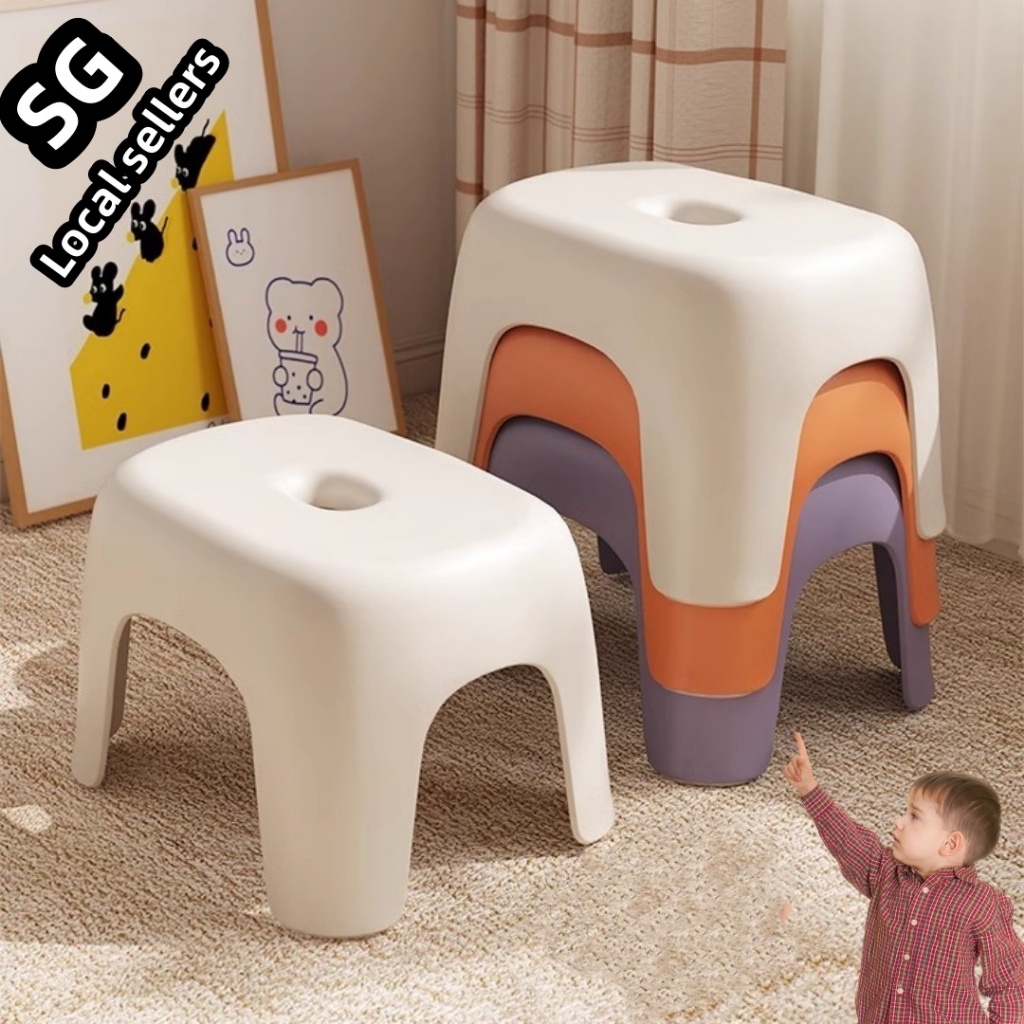 {READY STOCK}Household small stool thick plastic coffee table stool ...